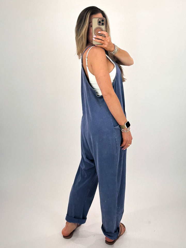 August Jumpsuit - Dusty Indigo