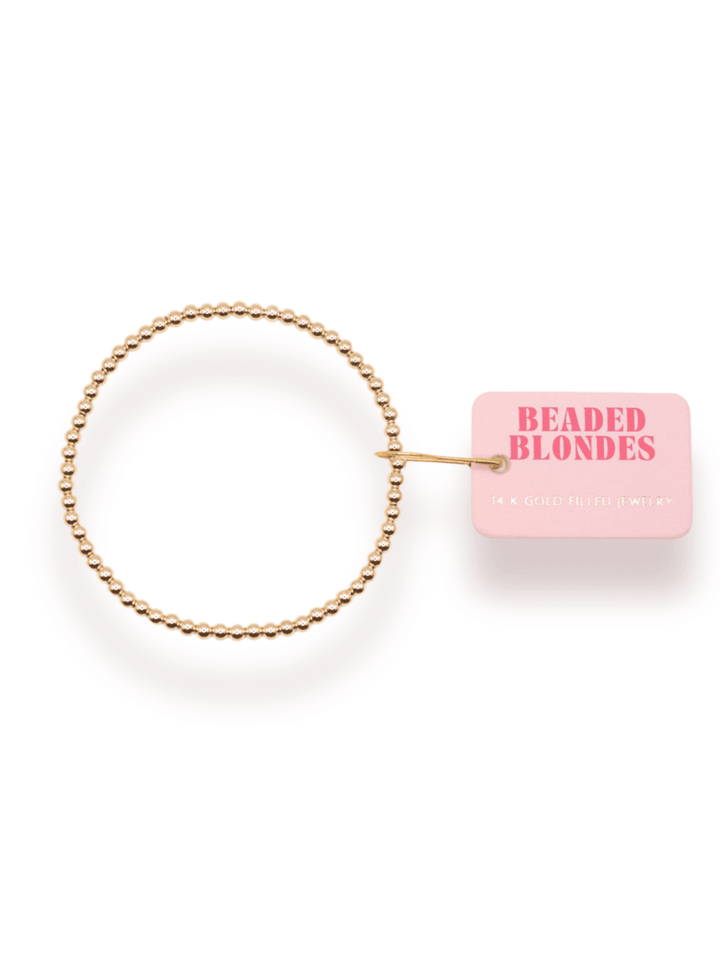 3MM Gold Beaded Bracelet