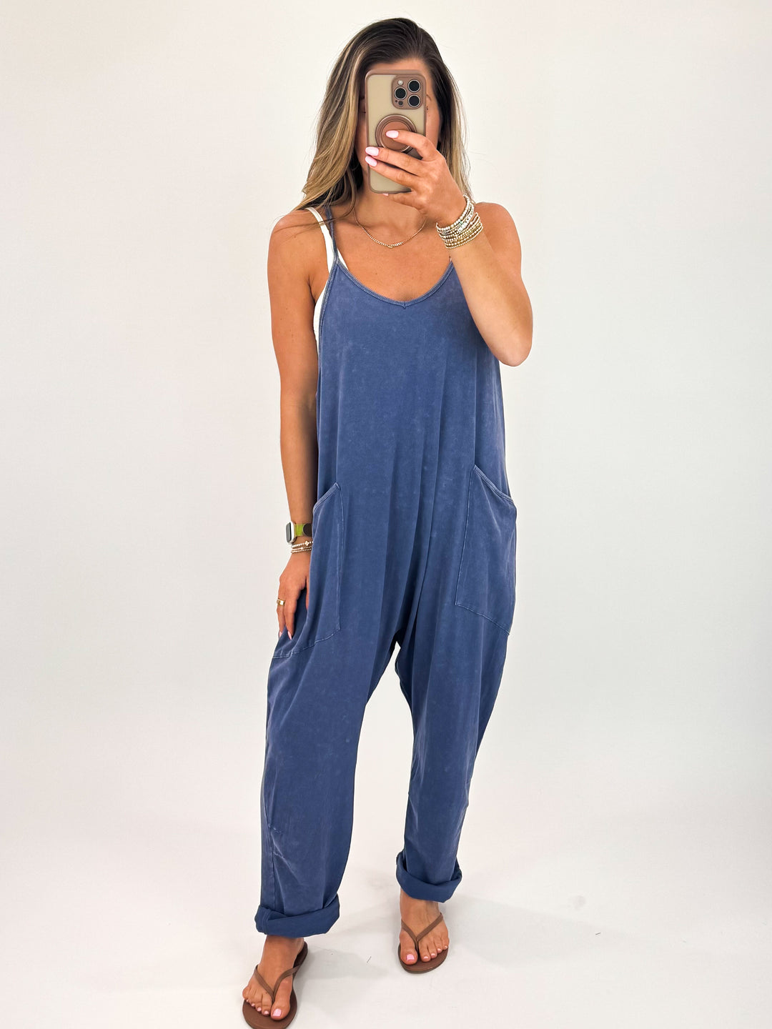August Jumpsuit - Dusty Indigo