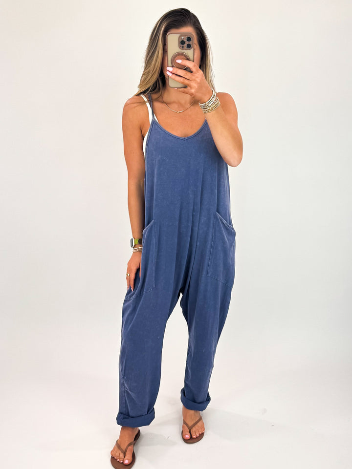 August Jumpsuit - Dusty Indigo