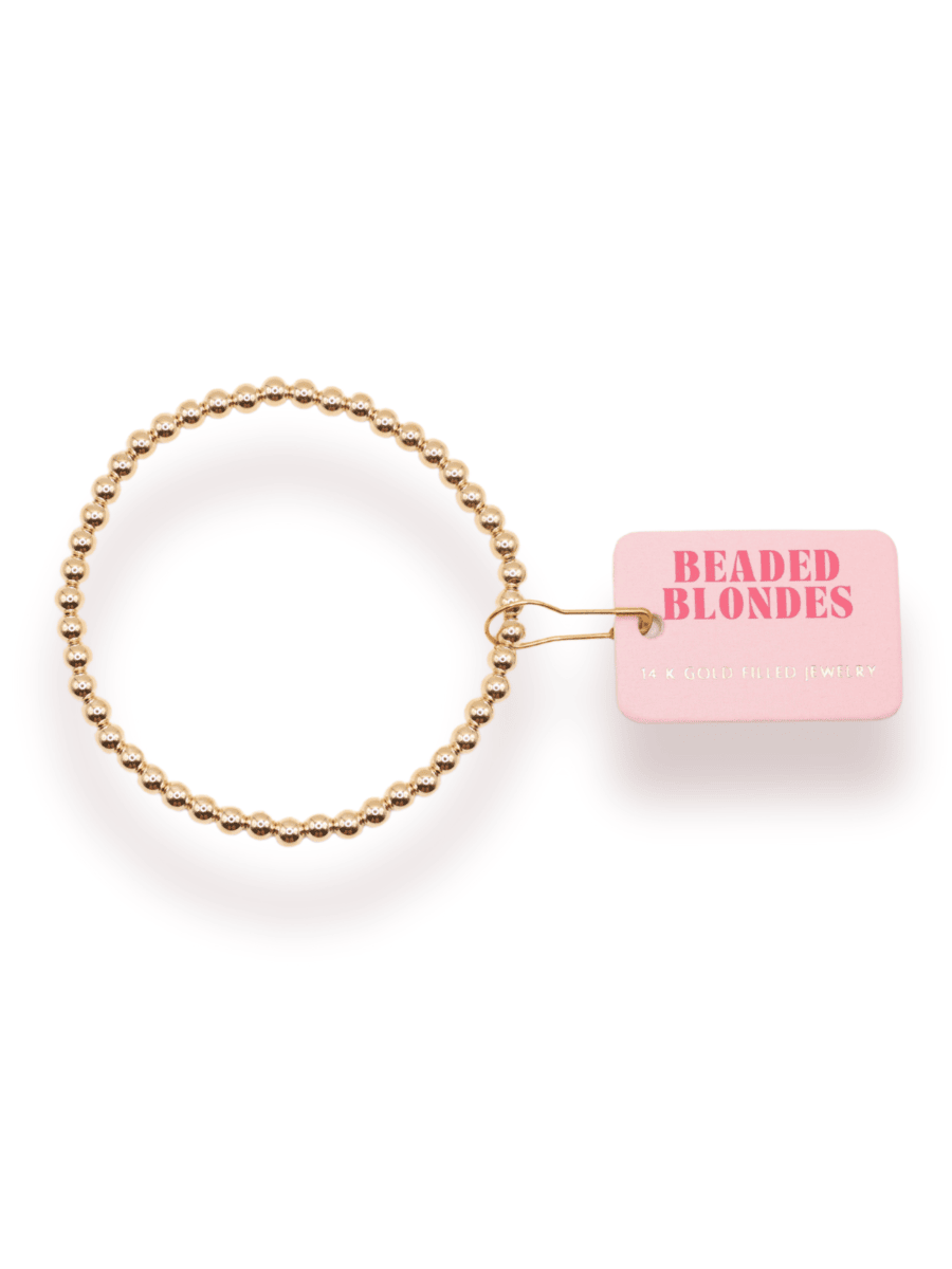 4MM Gold Beaded Bracelet