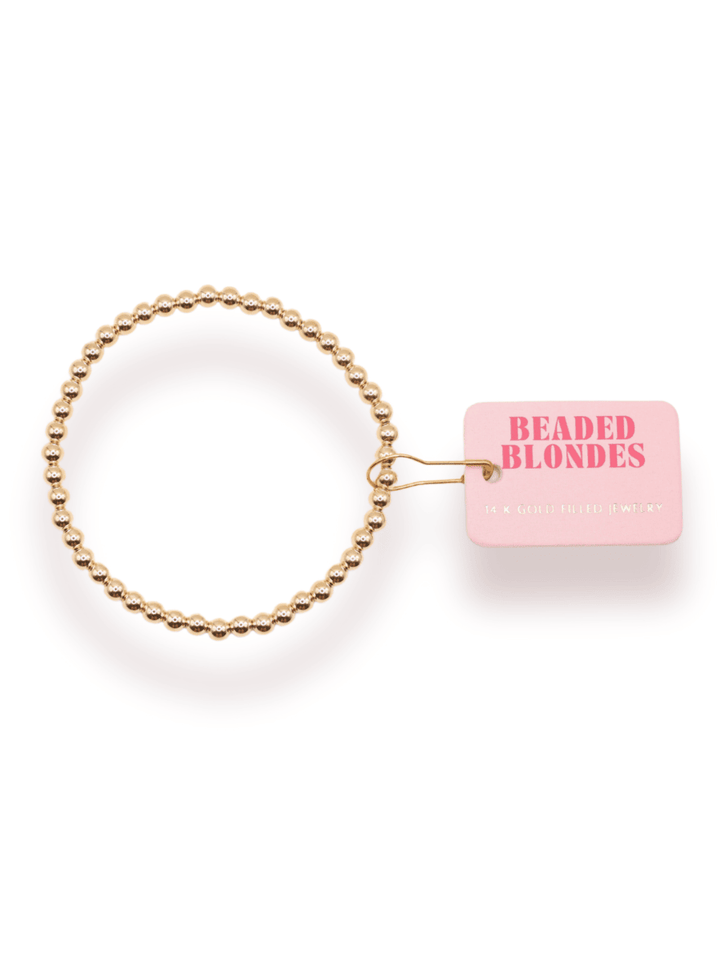 4MM Gold Beaded Bracelet