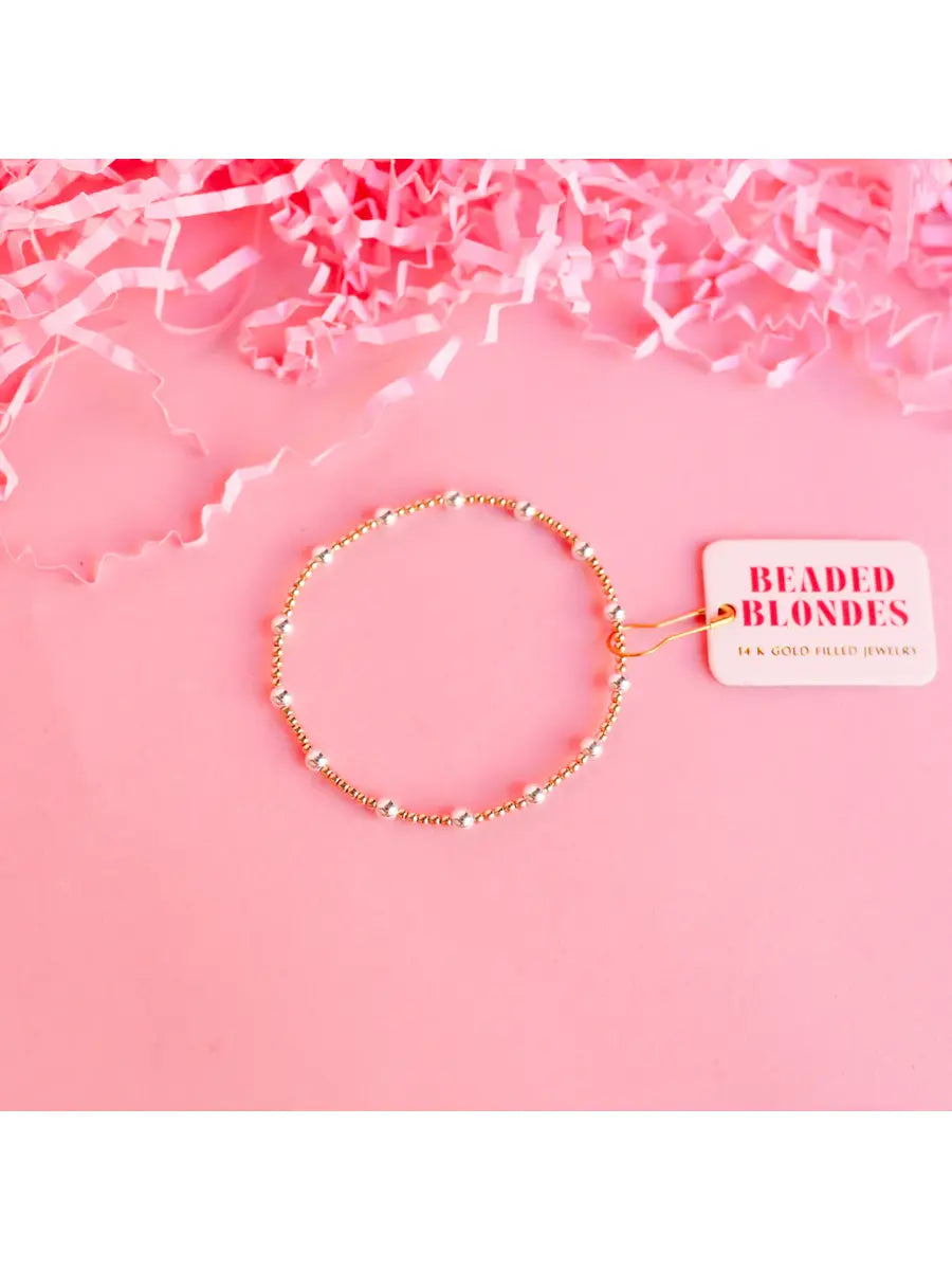 June Bracelet in Gold with Silver