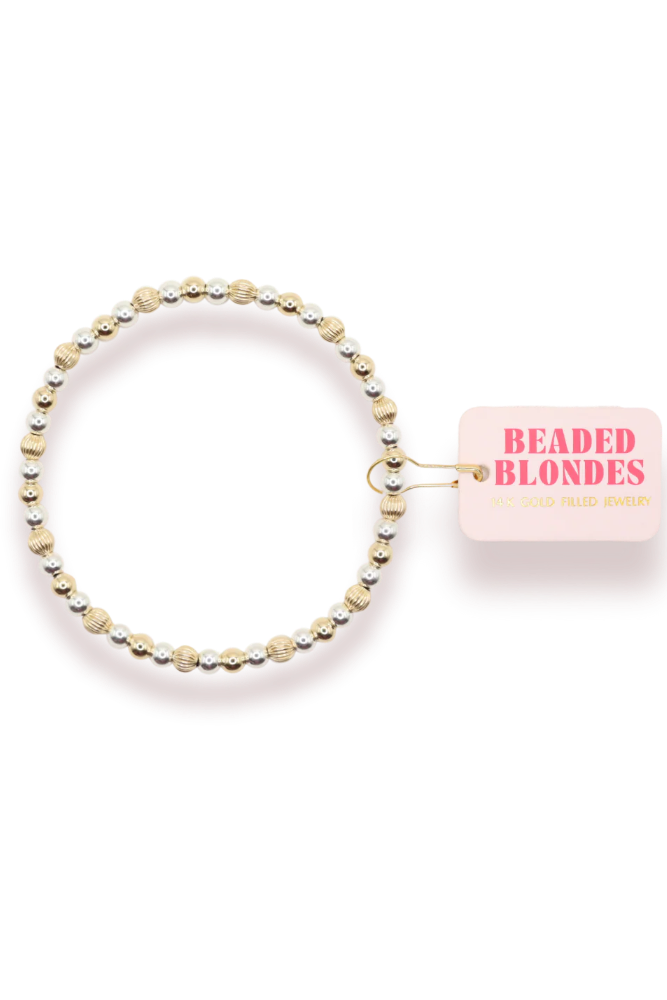 Haven Mixed Metal Fluted Bracelet