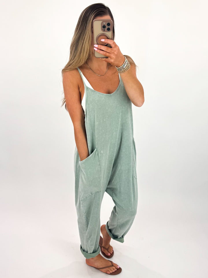 August Jumpsuit - Sage Green
