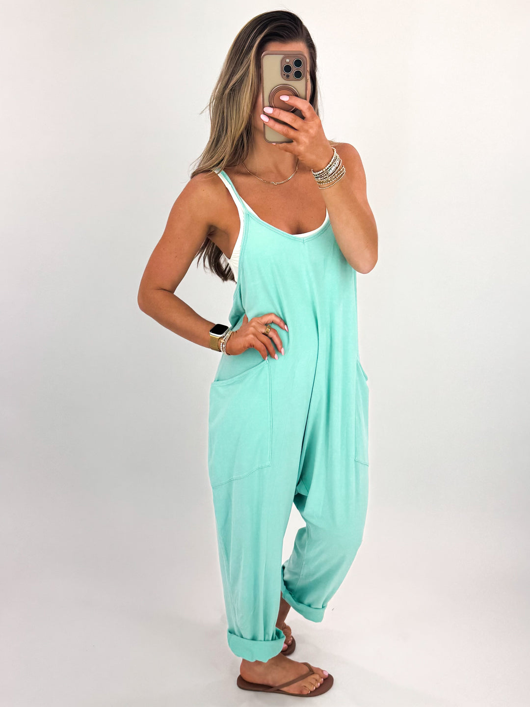 August Jumpsuit - Turquoise