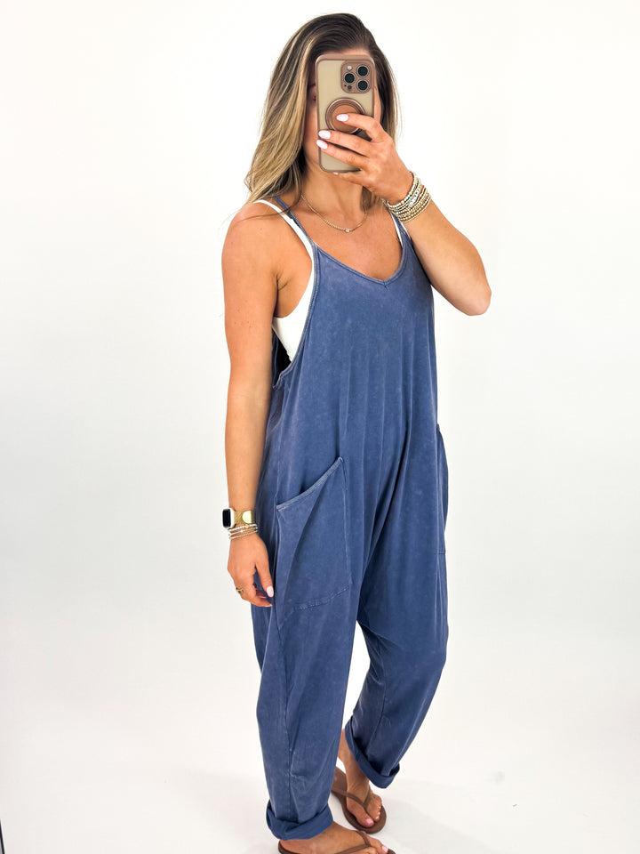 August Jumpsuit - Dusty Indigo
