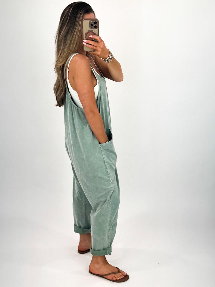 August Jumpsuit - Sage Green