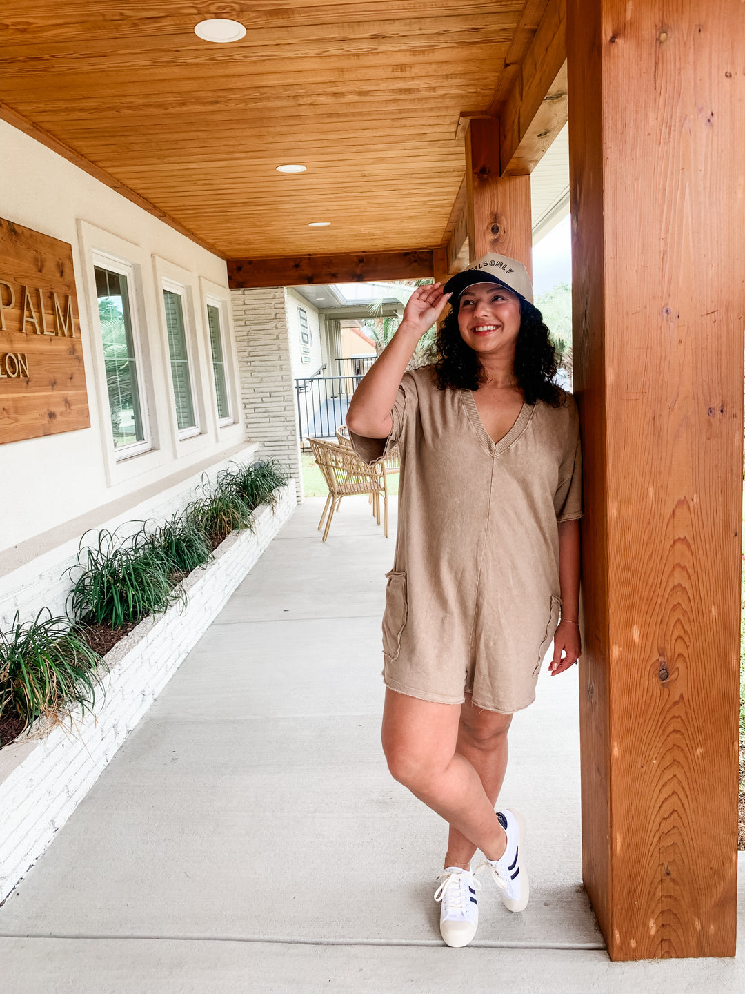 Everlee Romper - Latte