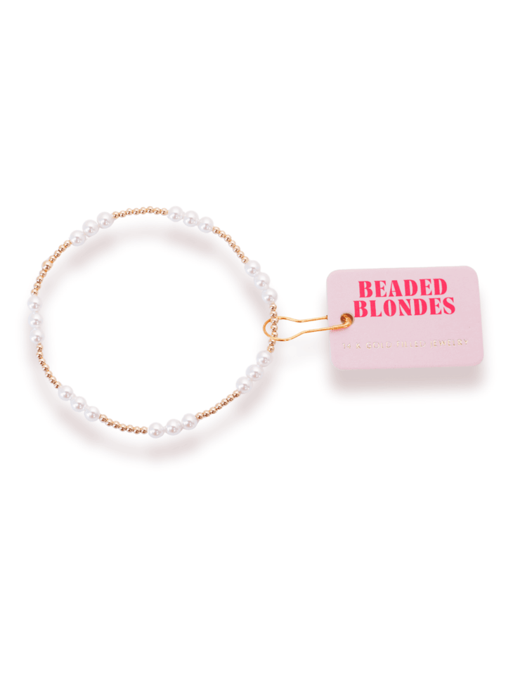 ILY Pearl Bracelet in Gold