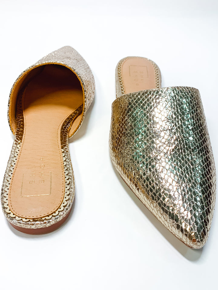 Agnetta Slide Gold Mule